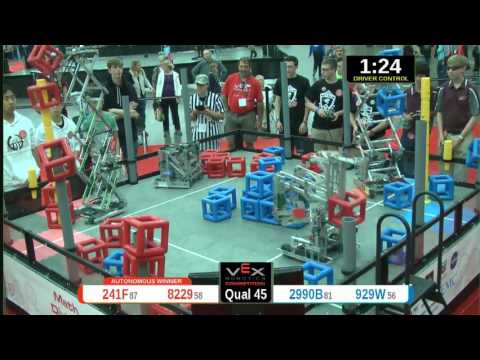 2015 VRC Math Q45 - 241F 8229 vs 2990B 929W - 74 to 60 - VEX Worlds 2015 - Math Division