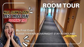 MY FIRST EVER ROOM TOUR! BUDGET FRIENDLY OVERNIGHT STAY IN ENGLAND | Nice, Clean