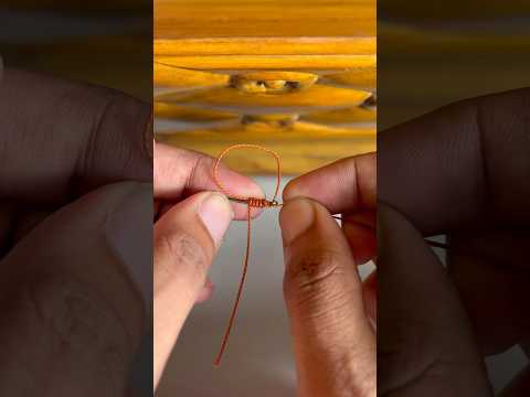 Easy Way To Snell A Hook - How To Tie A Hook To Fishing Line #knot #hook #short #shorts #fishing