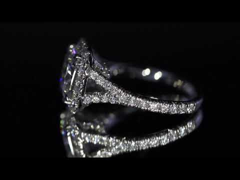 4.05ct Cushion H SI2  Natural Diamond Ring