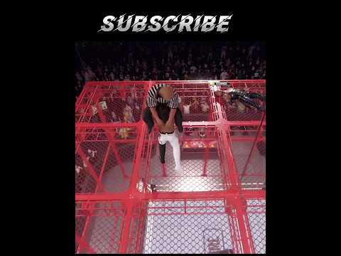 Throwing the Ref off Hell in a Cell in WWE 2k25! #wwe2k25 #trending #shorts #sethrollins #johncena