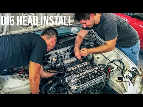 REBUILT D16 CYLINDER HEAD INSTALL | CIVIC EG