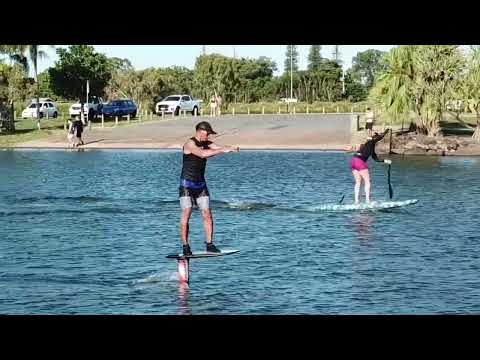Pump foiling Emerald Lakes Gold Coast