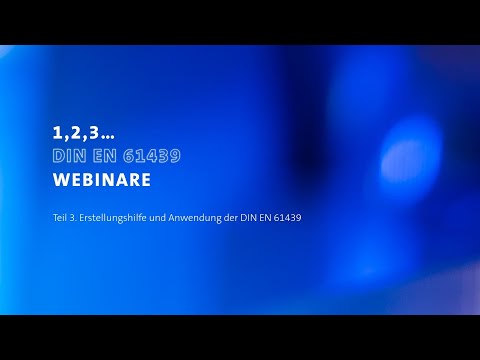 Webinar DIN EN 61439 - Erstellungshilfe und Anwendung
