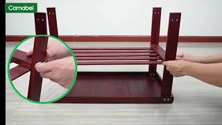 Amagabeli Bench 3-Tier Bamboo Shoe Organizer Storage Shelf Hold Up 268 Lbs