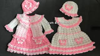 Crochet baby dress/ craft &amp; crochet frock 3601