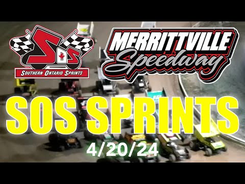 🏁 Merrittville Speedway 4-20-24 SOS 360 WINGED SPRINTS FEATURE RACE - 25 Laps SPRING SIZZLER 🥶😃