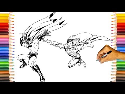 Batman V Superman Coloring Pages | Classic Batman Vs Superman