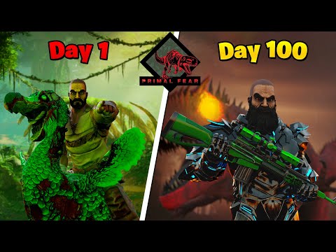 I Survived 100 Days In ARK Primal Fear... | Ark's Hardest Mod