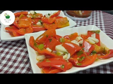 Turkish PICKLED Red Bell Pepper Recipe | Marinared Bell Pepper | Pickle Recipes
