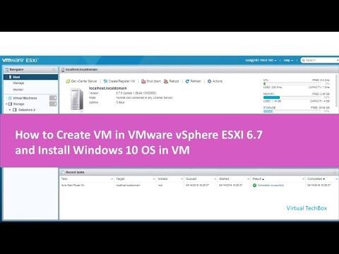 How to create VM on Esxi 6.7 and install windows-10 on VM