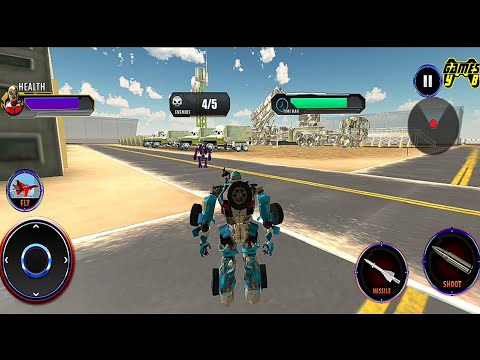 Real Jet War Robot Shooting: Robot Games - Android Gameplay 1080p60