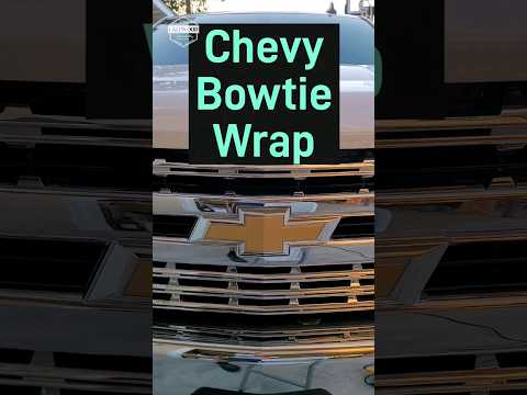 How to Wrap the Chevy Bowtie #3M #wrap #Silverado #mamalona #SoCal #truck #CaliWoodSpecialty