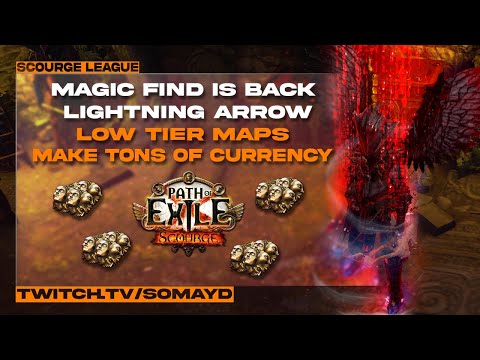 Magic finding in low tier maps is BACK, and here's my build for it. Lightning arrow DEADEYE 3.16
