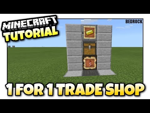 Minecraft - 1 for 1 TRADE SHOP(Store) Redstone Tutorial - Bedrock MCPE / Xbox One / Windows 10