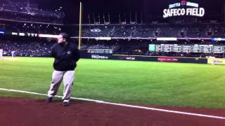 Ready, set, go!  Mariners security guard