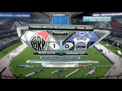 Fútbol en vivo. River - Gimnasia. Fecha 1. Torneo Final 2014. Fútbol Para Todos.