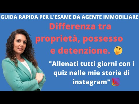 Il possesso la detenzione e la proprietà