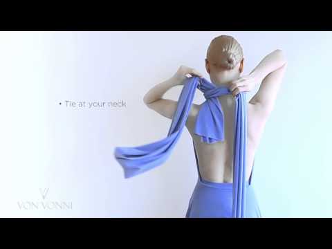 How to tie the Von Vonni Transformer Dress - Halter with a Knot in the front Style