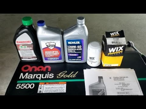 Onan 5500 Marquis Gold Oil Change Are You Using The Correct Oil? Lets Explore your Options and Save