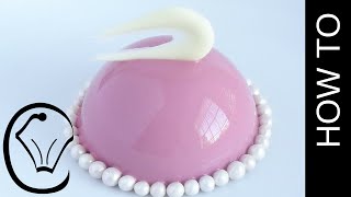 Black Forest Cheesecake Mousse Dome with Shiny Mirror Glaze Entremet by Cupcake Savvy's Kitchen