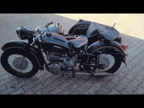 KMZ Dnepr K750 Kaltstart / cold start Sovjet motorcycle