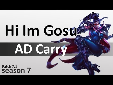 Hi im gosu : Vayne vs Ezreal | AD Carry | NA LOL | Patch 7.1 | Season7