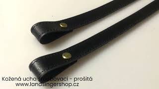 Kožená šroubovací ucha prošitá