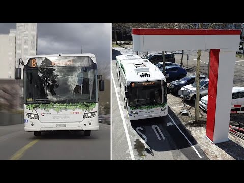 Fully electric Scania Citywide bus on Swiss route