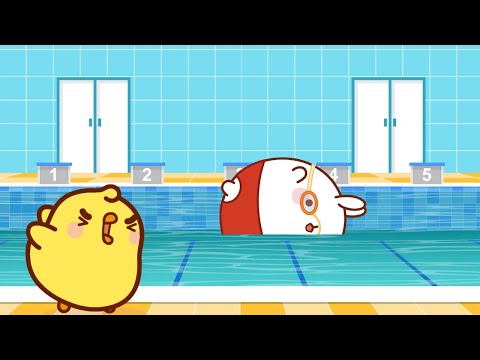 Molang's Swimming Adventure with Piu Piu 🏊‍♂️