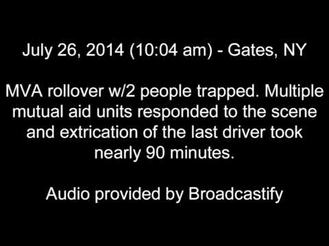 MVA rollover w/90-minute extrication - Gates, NY