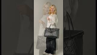 Video Сумка женская большая кожаная мягкая стеганая черная Valiente 1365-1-1