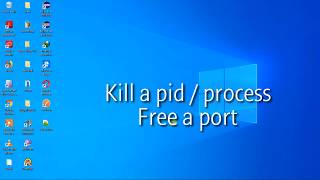 Kill a pid or process and free a port in windows