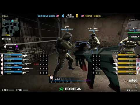 BAD NEWS BEARS VS MYTHIC | MAP 1 | DUST 2 | ESEA MDL SEASON 36 NORTH AMERICA