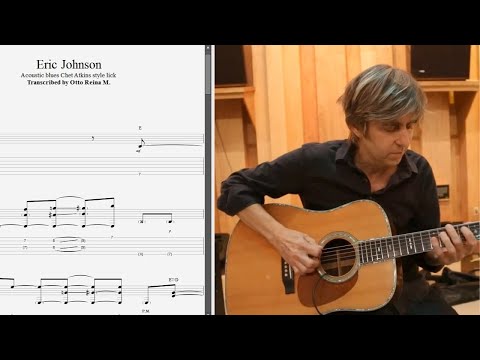 Eric Johnson - KILLER use of diminished chords & double-stops over acoustic blues