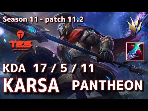 【韓国サーバー/M1】TES Karsa パンテオン(Pantheon) VS タリヤ(Taliyah) JG - Patch11.2 KR Ranked【LoL】