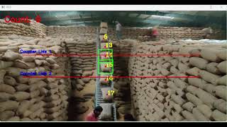 Gunny bags Count with YOLO || OpenCV