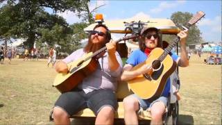 The Apache Relay - &quot;American Nomad&quot; on a golf cart at Bonnaroo