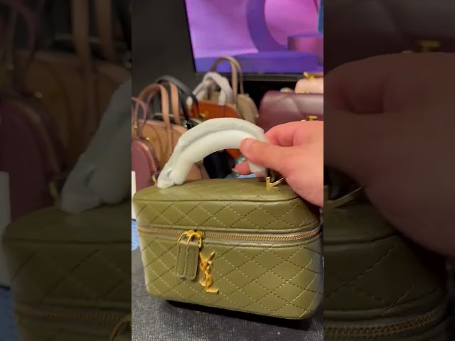 شنطة Gaby mini vanity bag زيتي ميني
