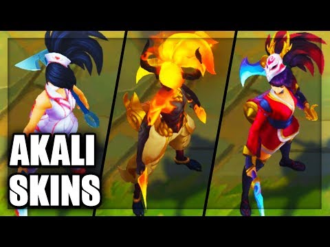 All Akali Skins 2018 Rework Final Update (League of Legends)