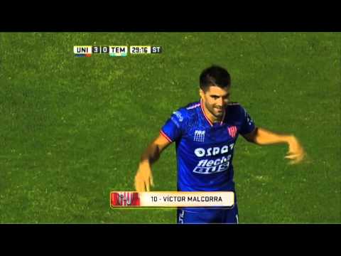 Gol de Malcorra. Unión 3 Temperley 0. Fecha 2. Primera División 2016