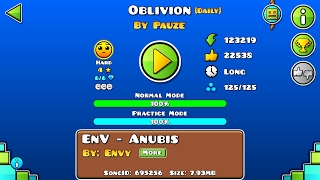 Geometry dash 2.1 (DAILY) - Oblivion (100% ALL COINS) by Pauze
