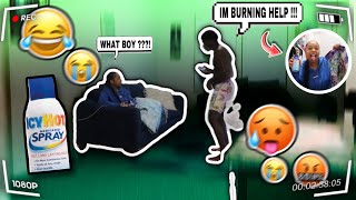 ICY HOT PRANK ON BOYFRIEND *BAD IDEA* | HILARIOUS REACTION 😭🤬👎🏽