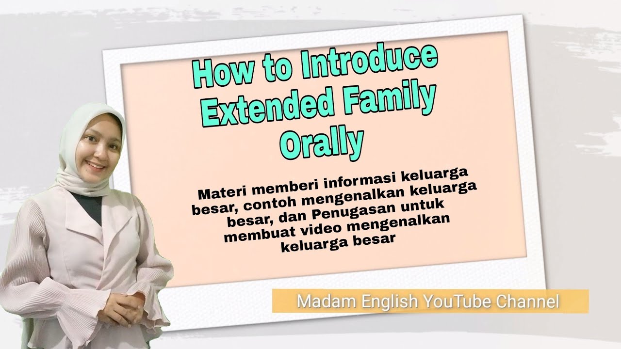 Extended Family | Speaking Task