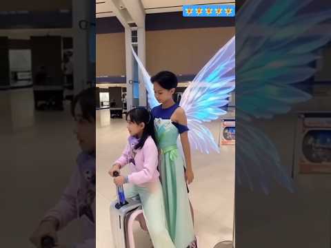 Ketika Vania Latifa menaiki koper, Farel Prayoga langsung berubah menjadi peri 🧚