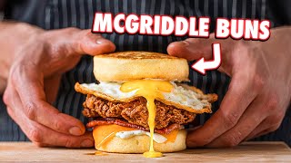 The Homemade McGriddle Fried Chicken Breakfast Sandwich