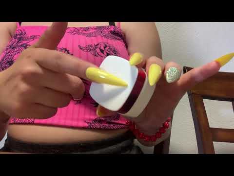 ASMR ONE FINGER TAPPING with long nails (no talking)