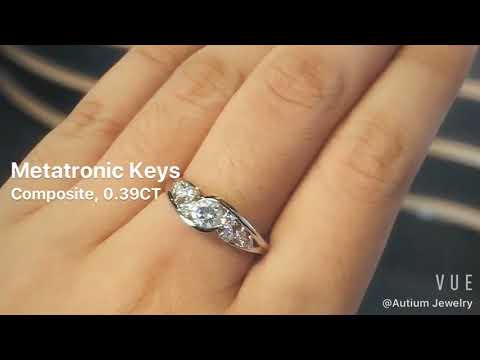 AUTIUM MULDIA COMPOSITE DIAMOND ENGAGEMENT RING CUM WEDDING BAND 2017-01/ AU219-13