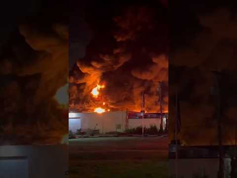 Firefighters fight blaze after explosions in Ohio