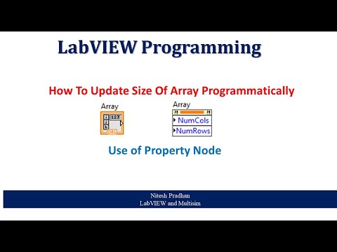 How To Update Size Of Array Programmatically Using Property Node